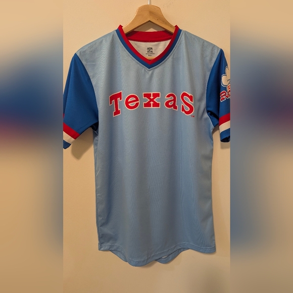 Cooperstown Collection Other - Texas Rangers Cooperstown Collection Blue and Red Sports Jersey Size Small